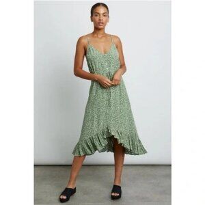Rails Frida Strappy Summer Dress Green Floral Size Small S